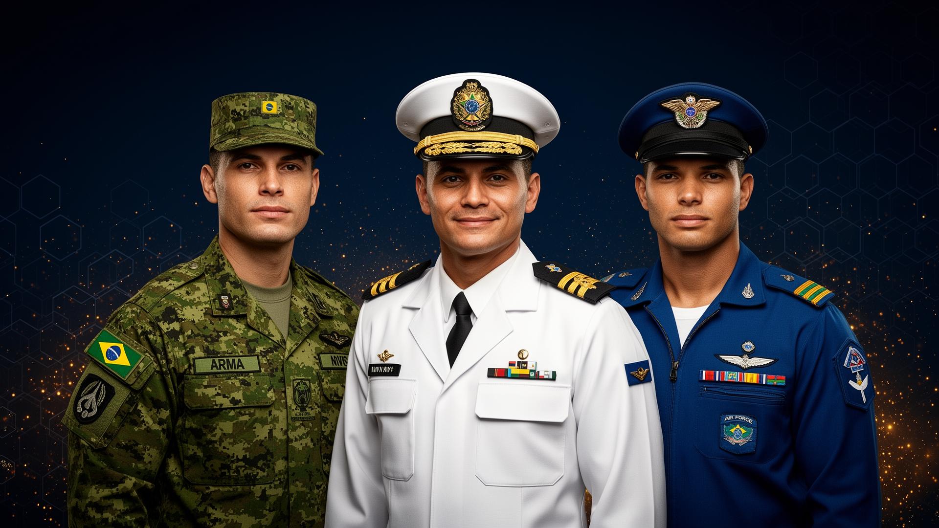 Militares do Exército, Marinha e Aeronáutica brasileiros